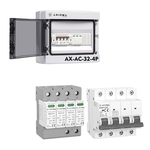 Комбинированный Бокс Электрозащиты AXIOMA energy AX-AC-32-4P 889,1 фото