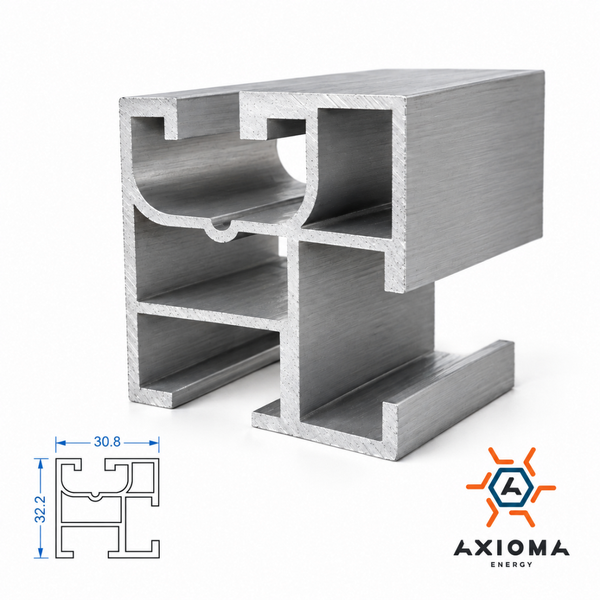 Профіль несучий алюмінієвий 6005 Т6 3532 мм, AXIOMA energy 301,5 фото