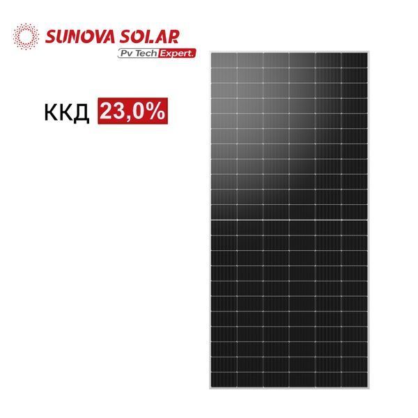Солнечная батарея 620Вт N-type, SS-BG620-66MDH-G11(T), Sunova Solar, кабель 1200 мм, silver frame 13,1 фото