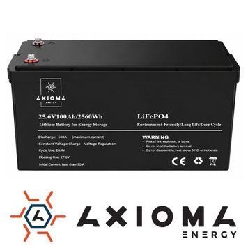 Акумулятор літієвий LiFePO4 25.6В 100A, AX-LFP-100/25.6, AXIOMA energy 87,0491 фото