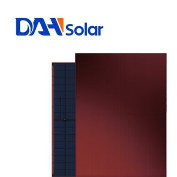 Цветная красная солнечная батарея 400Вт N-type, Bifacial, DHN-48Z16/DG/(CC)-400W, DAH Solar 11,2 фото